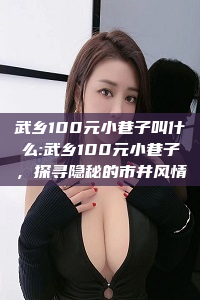 武乡100元小巷子叫什么:武乡100元小巷子，探寻隐秘的市井风情