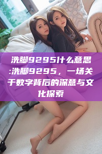 洗脚9295什么意思:洗脚9295，一场关于数字背后的深意与文化探索